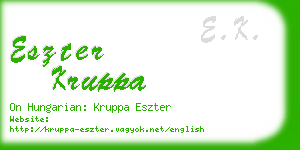 eszter kruppa business card